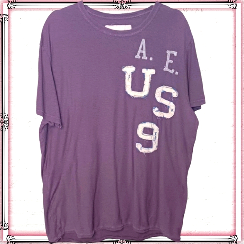 American Eagle Purple Tee Shirt Size XL